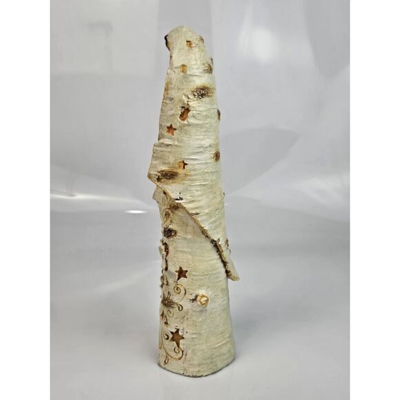 Nativity Figurine Carved Tree Bark Design 10" Christmas Nativity - Picture 3 of 8